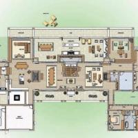 Coloured floor plan